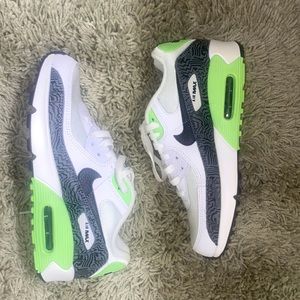 Nike Air Max 90 White / Black /Green Womens Shoes